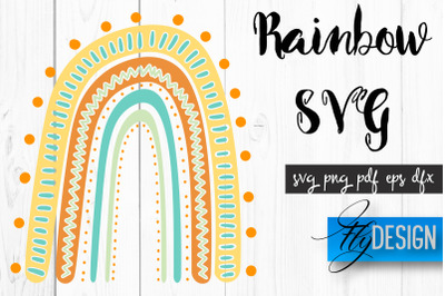 Rainbow SVG | Boho Rainbow SVG | Watercolor Rainbow SVG