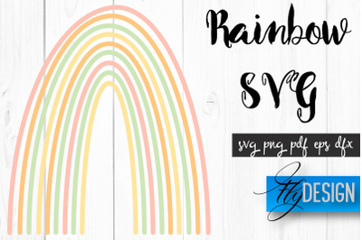 Rainbow SVG | Boho Rainbow SVG | Watercolor Rainbow SVG