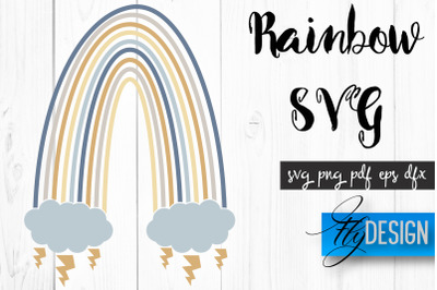 Rainbow SVG | Boho Rainbow SVG | Watercolor Rainbow SVG