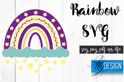 Rainbow SVG | Boho Rainbow SVG | Watercolor Rainbow SVG