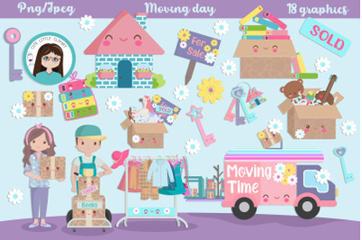 Moving day clipart