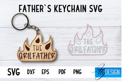 Fathers Keychain SVG | Fathers Day SVG | Keychain SVG