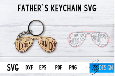 Fathers Keychain SVG | Fathers Day SVG | Keychain SVG