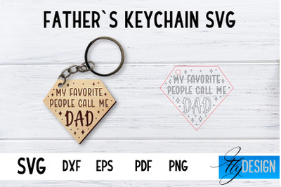 Fathers Keychain SVG | Fathers Day SVG | Keychain SVG