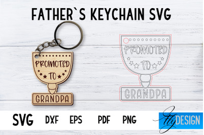 Fathers Keychain SVG | Fathers Day SVG | Keychain SVG