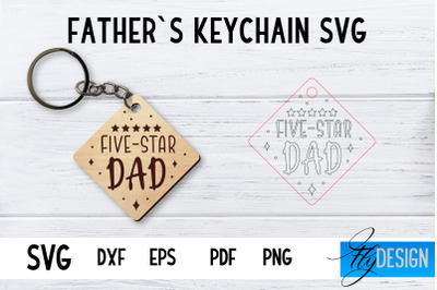 Fathers Keychain SVG | Fathers Day SVG | Keychain SVG