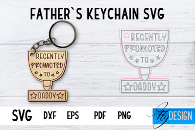 Fathers Keychain SVG | Fathers Day SVG | Keychain SVG