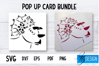 Pop Up Card SVG | Dino-Flower Card SVG | Flower Pop Up