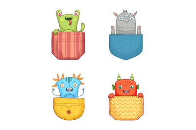 Cartoon pocket monster collection, cute animal concept