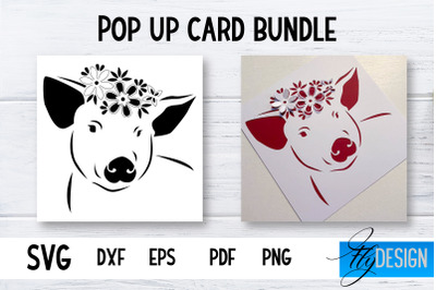 Pop Up Card SVG | Pig-Flower Card SVG | Flower Pop Up