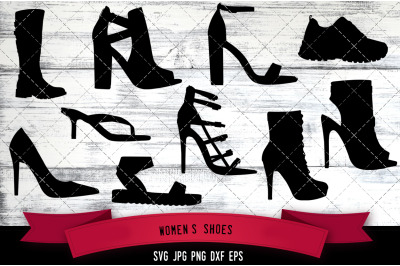 Women&#039;s Shoes Cut file Svg