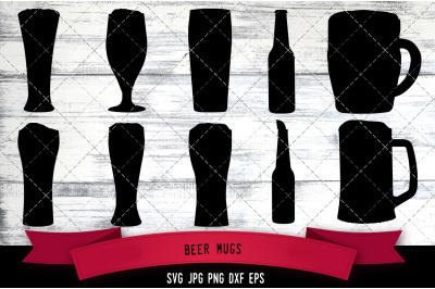 Beer Mugs Cut file Svg