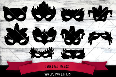 Carnival Masks Cut file Svg
