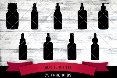 Cosmetic Bottles Cut file Svg