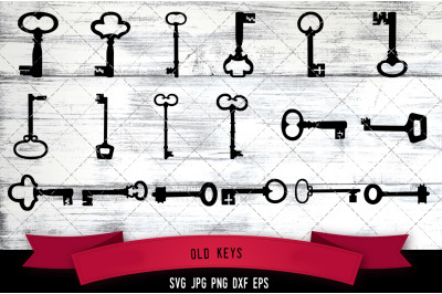 Old Keys Cut file Svg
