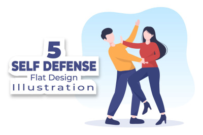 5 Self Defense Practice Illustration