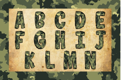 Soldier Alphabet Army pattern Sublimation