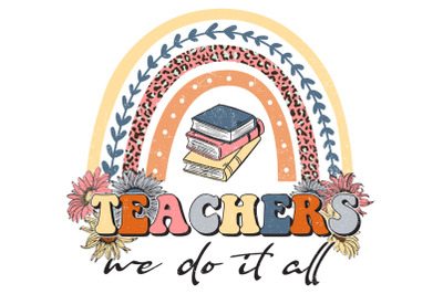 Retro Rainbow Teachers Day Design