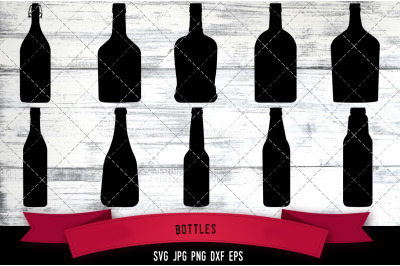 Bottles Cut file Svg