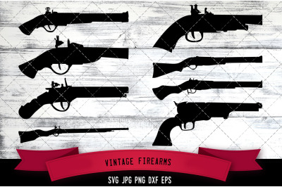 Vintage Firearms Cut file Svg