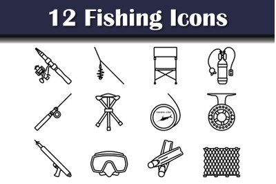 Fishing Icon Set