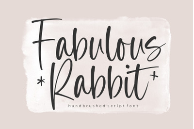 Fabulous Rabbit Handbrushed Script Font