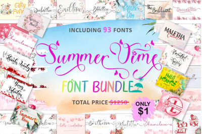 Summer Time Font Bundle