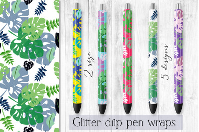 Tropic Epoxy pen wraps bundle 5 Summer Waterslide png design