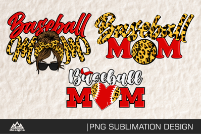 BaseBall Mom Png Sublimation Design
