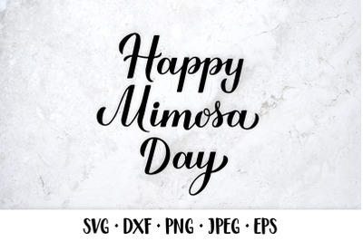 Happy Mimosa Day SVG. Mimosa typography