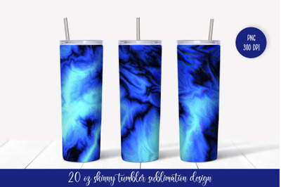 Ice Blue Tumbler  Design. Marble Tumbler Sublimation Wrap