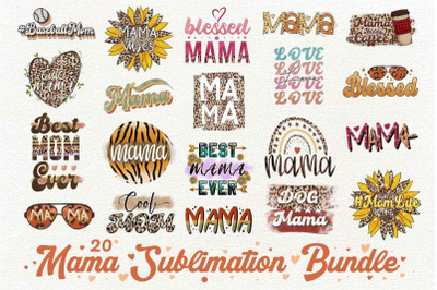 Mama PNG Sublimation Bundle | Mom Leopard Bundle