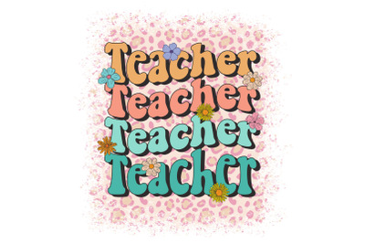 Retro Vintage Teacher PNG Sublimation