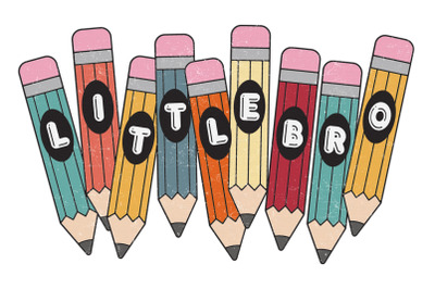 Little Bro Pencil PNG Files Design