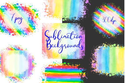 Rainbow Backgrounds sublimation | Sublimation png
