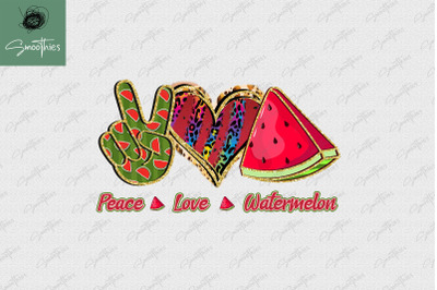 Summer Peace Love Watermelon PNG