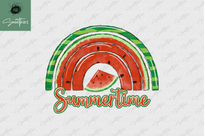 Summer Time Watermelon Rainbow PNG