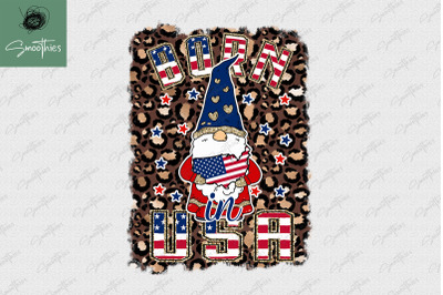 Born In Usa 4th Of July Gnome PNG