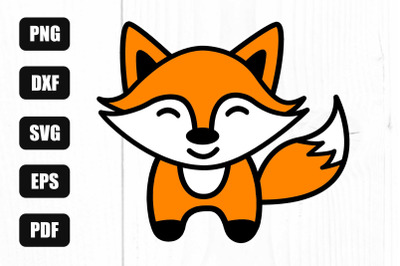 Fox Svg, Animal Svg, Cute Baby Fox Svg, Animal Clipart