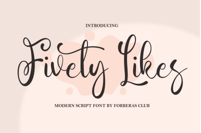 Fivety Like | Handwritten Font
