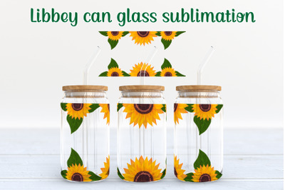 Sunflower libbey can glass sublimation | Summer sublimation