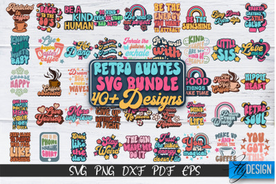 Retro Quotes SVG Bundle | Funny Sayings SVG | Retro Quotes Design Bundle | vol. 1