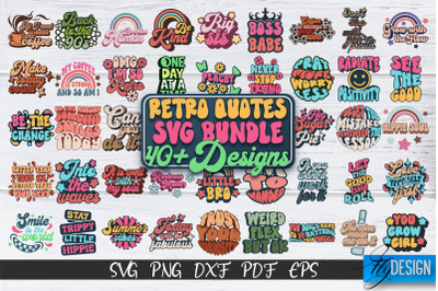 Retro Quotes SVG Bundle | Funny Sayings SVG | Retro Quotes Design Bund