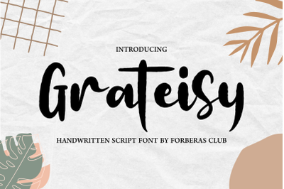Grateisy | Handwritten Font