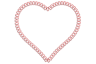 Heart embroidery design