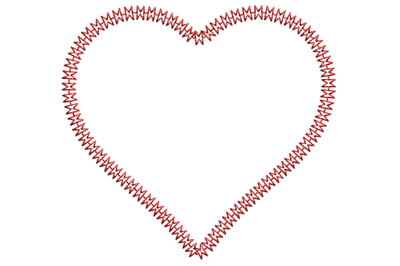 Heart embroidery design