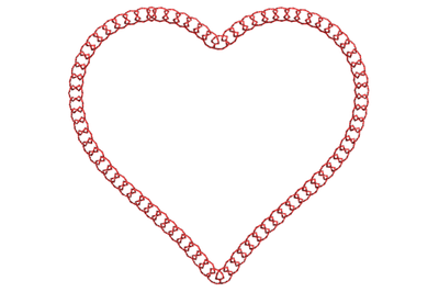 Heart embroidery design