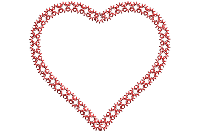 Heart embroidery design