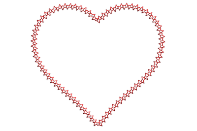 Heart embroidery design