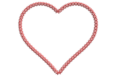 Heart embroidery design